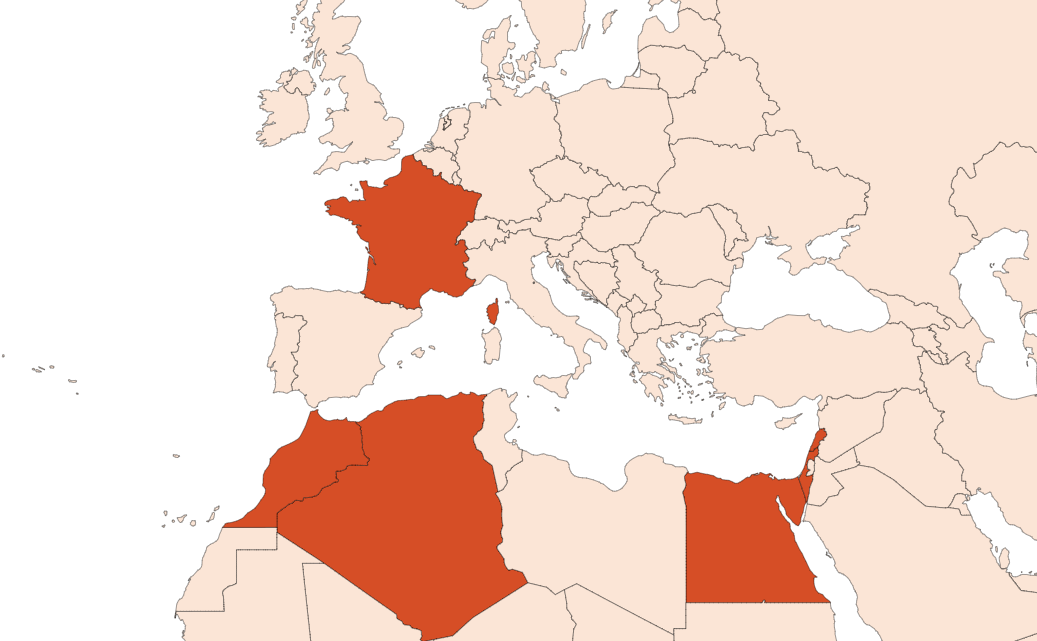 Cade oil (CAS N° 8013-10-3) Map for Cade oil (CAS N° 8013-10-3)