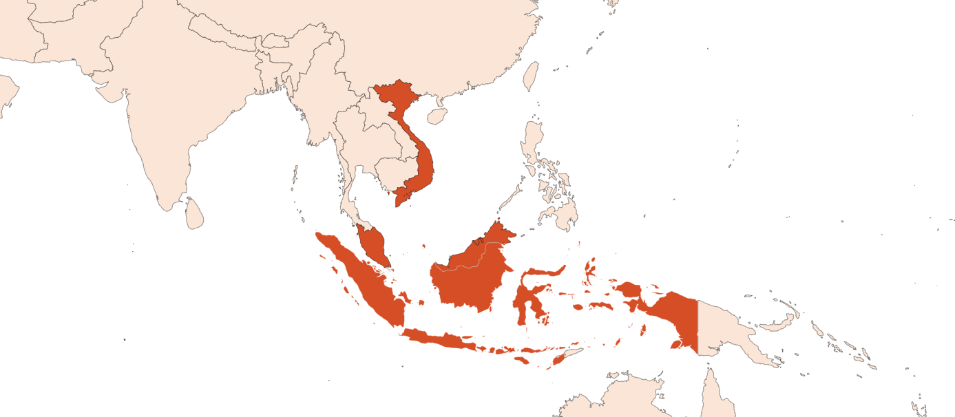 Cajuput oil (CAS N° 8008-98-8) Map for Cajuput oil (CAS N° 8008-98-8)