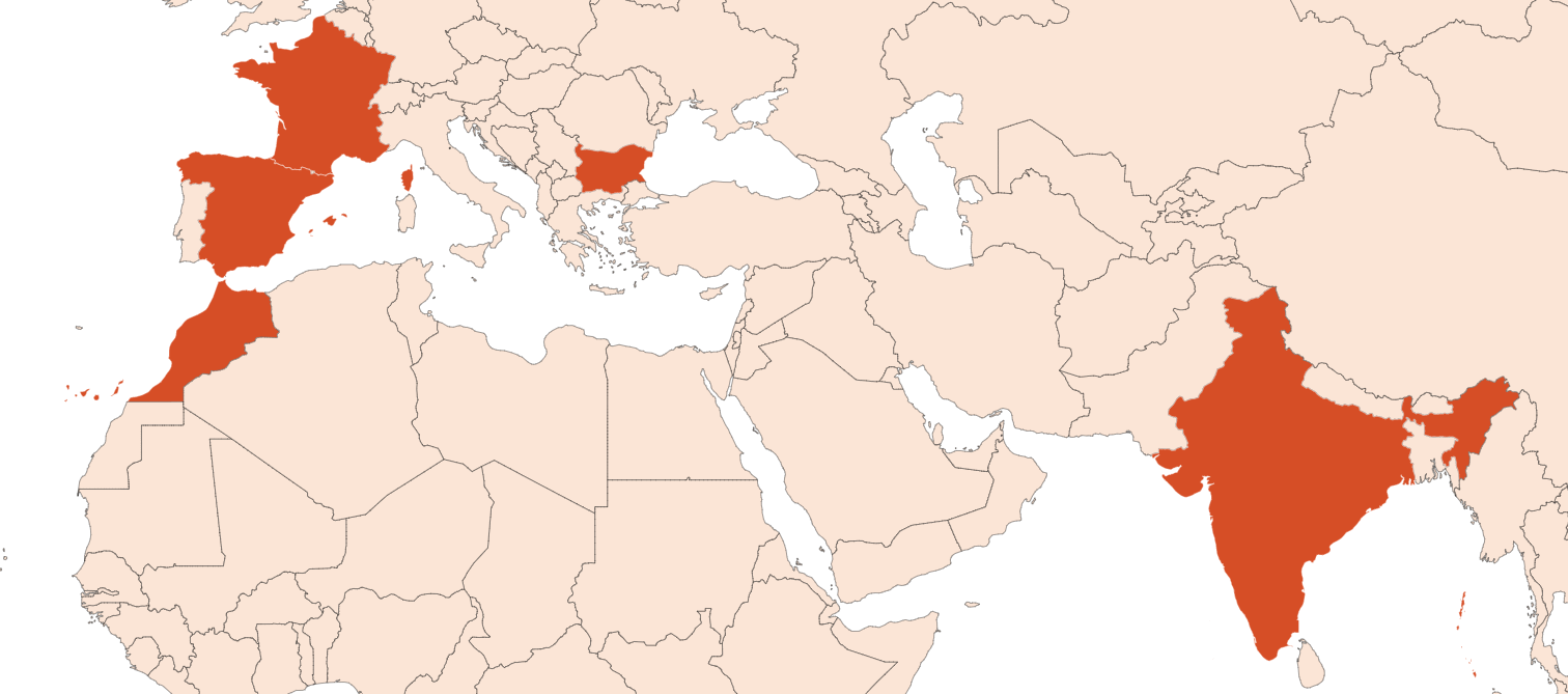 Coriander seed oil (CAS N° 8008-52-4) Map for Coriander seed oil (CAS N° 8008-52-4)
