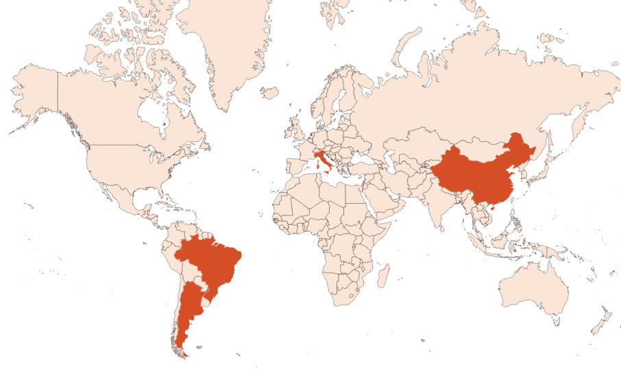 Mandarin oil (green) (CAS N° 84929-38-4) Map for Mandarin oil (green) (CAS N° 84929-38-4)