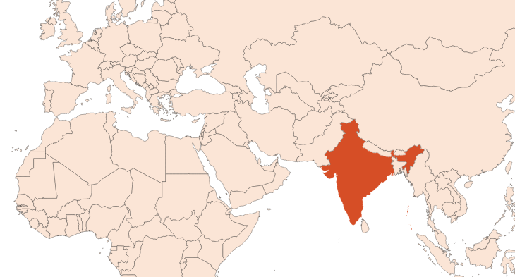 Mentha arvensis oil (distilled) (CAS N° 68917-18-0) Map for Mentha arvensis oil (distilled) (CAS N° 68917-18-0)
