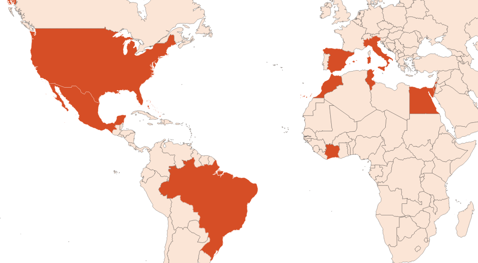 Orange cold pressed (Sweet) (CAS N° 8028-48-6) Map for Orange cold pressed (Sweet) (CAS N° 8028-48-6)