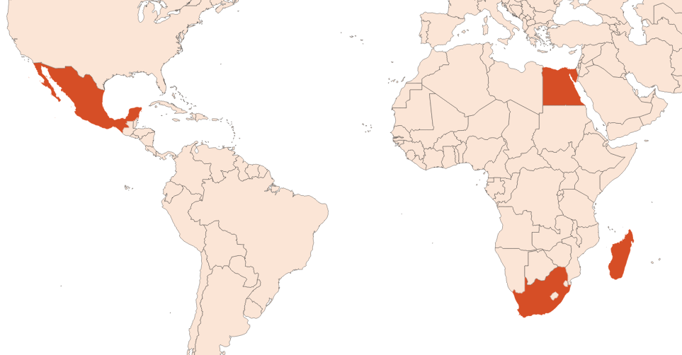 Tagetes minuta oil (CAS N° 8016-84-0) Map for Tagetes minuta oil (CAS N° 8016-84-0)