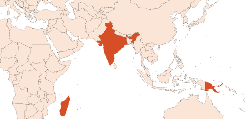 Vanilla absolute (tahitensis) (CAS N° 84650-63-5) Map for Vanilla absolute (tahitensis) (CAS N° 84650-63-5)